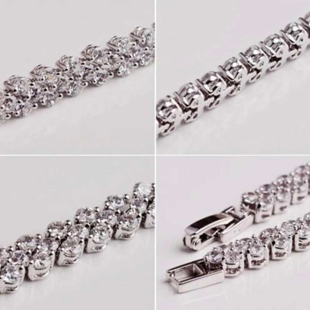Just In ✨CZ Sterling Silver Heart Bracelet - Picture 8 of 10